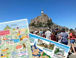 モンサンミッシェル島内・対岸のマップをプレゼント!