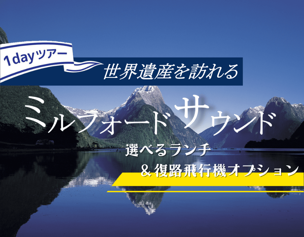 【世界遺産を訪れる】ミルフォードサウンド1日観光  （英語ガイド、選べるランチ＆復路飛行機オプション）