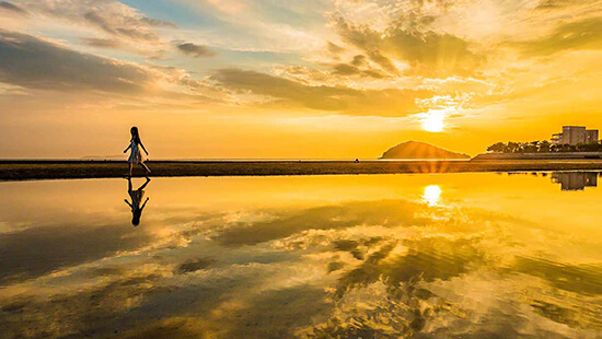 父母ヶ浜の夕日