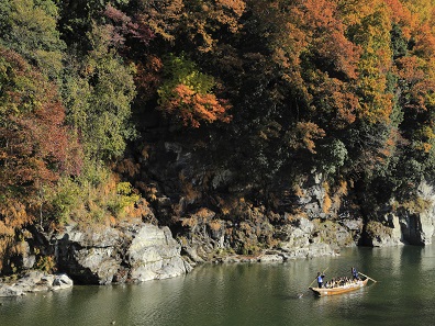 長瀞　紅葉のライン下り