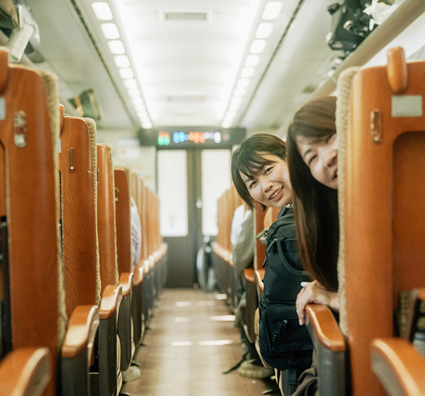 特急スーパーはくとの車内前方からの画像