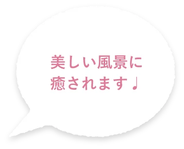 美しい風景に癒されます♩