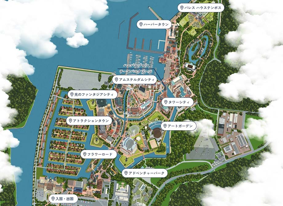 ハウステンボスマップ場内マップ
