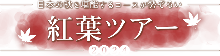 日本の秋を堪能するコースが勢ぞろい 紅葉ツアー 2024