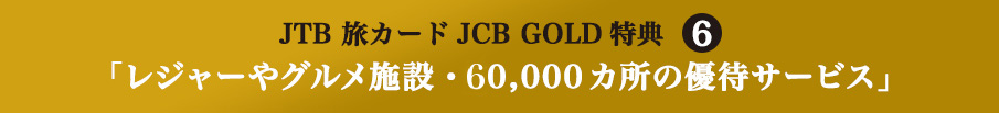 JTB J[hJCB GOLDT6 uW[O{݁E60,000J̗D҃T[rXv