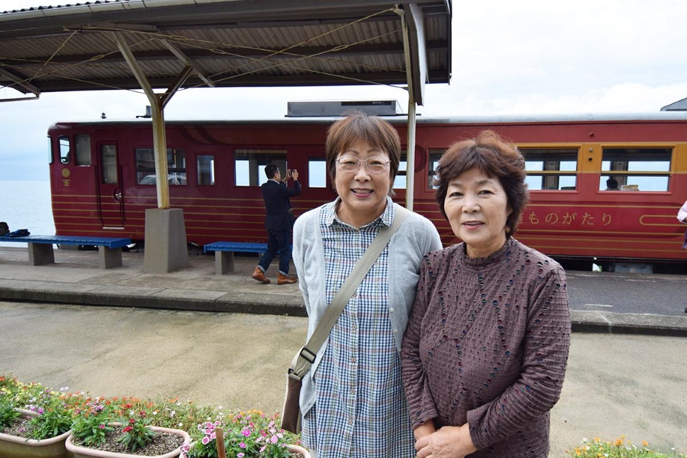 下灘駅界隈で有名な同名同士のさなえさん