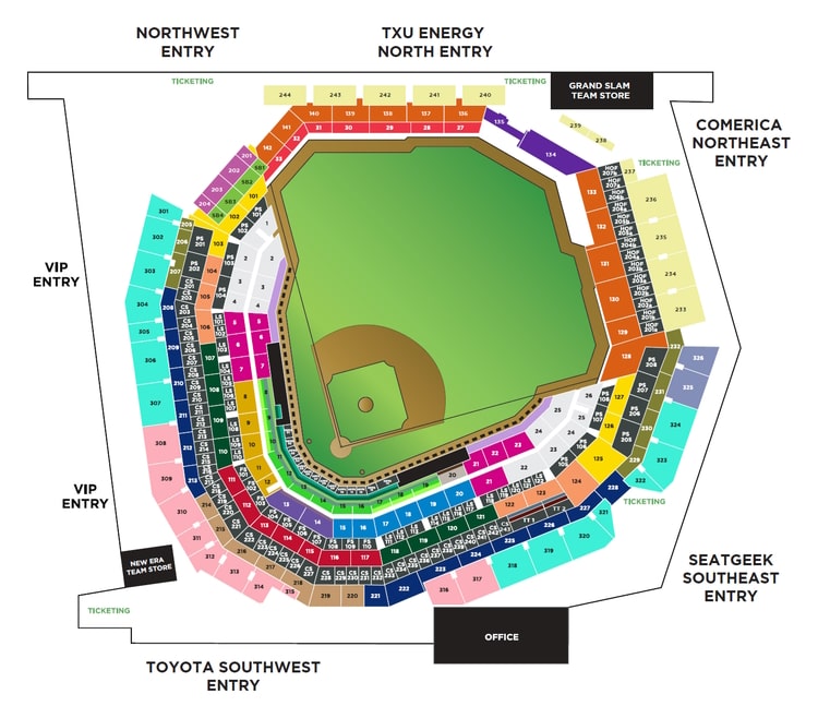 Globe Life Field Map