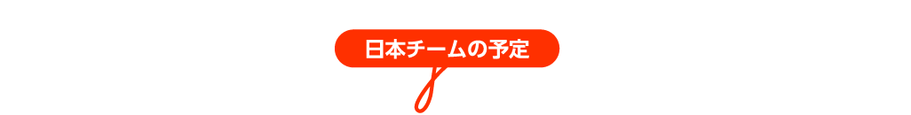 日本チームの予定