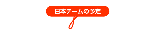 日本チームの予定